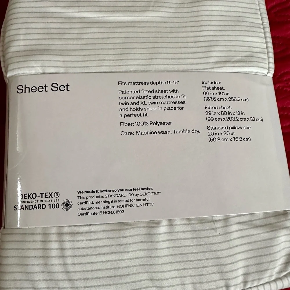 NWT Room‎ Essential XL Twin Bed Sheets